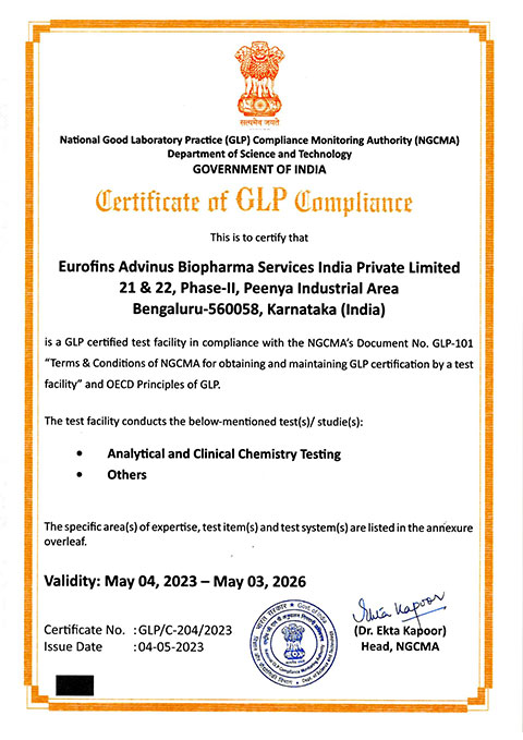 Eurofins-Advinus-Biopharma-NGCMA-GLP-Certificate